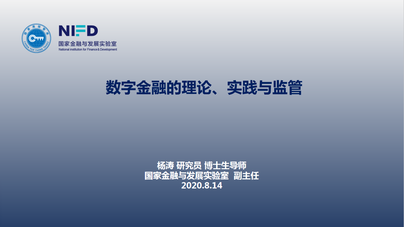 杨涛：数字金融的理论、实践与监管  