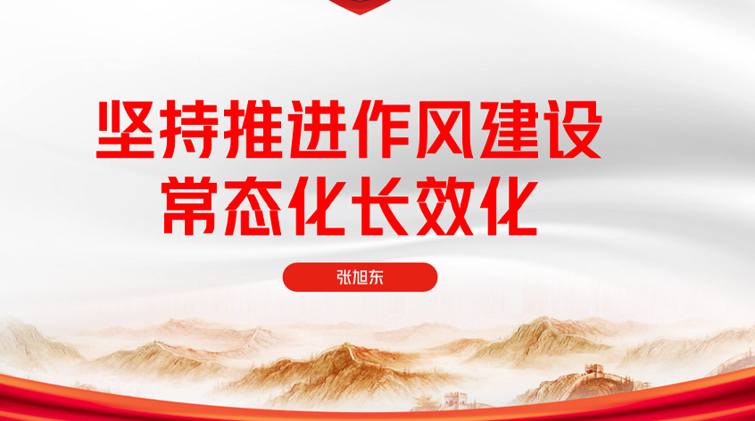 张旭东：坚持推进作风建设常态化长效化