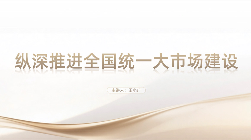 王小广：《纵深推进全国统一大市场建设》