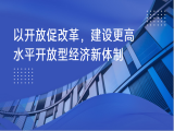 董小君：以开放促改革，建设更高水平开放型经济新体制