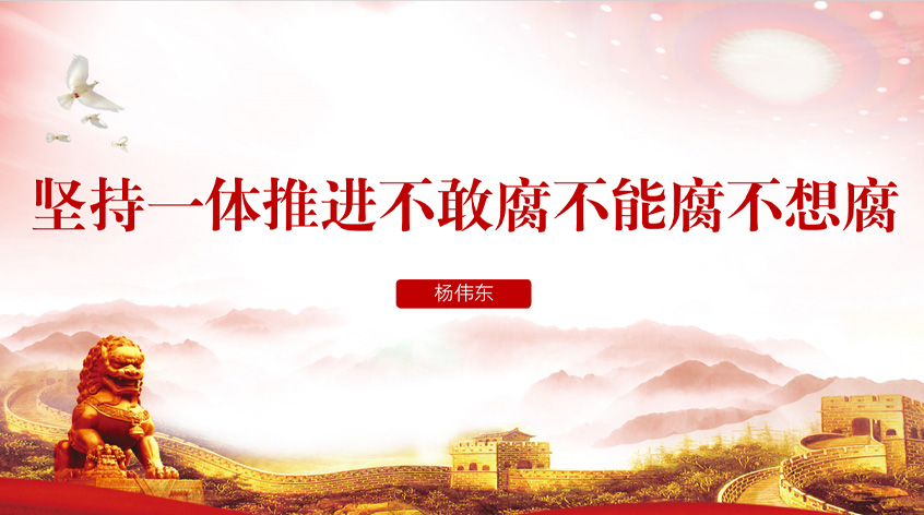 杨伟东： 坚持一体推进不敢腐不能腐不想腐