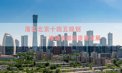 赵弘：落实北京十四五规划，推动首都高质量发展