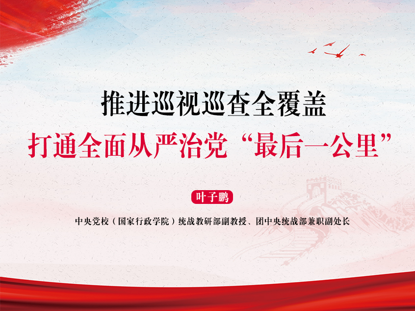 中央党校叶子鹏：《推进巡视巡查全覆盖，打通全面从严治党“最后一公里”》