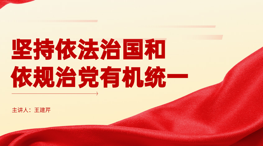 王建芹：坚持依法治国和依规治党有机统一