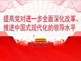 洪向华：提高党对进一步全面深化改革、推进中国式现代化的领导水平