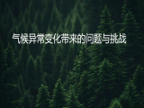 许小峰：气候异常变化带来的问题与挑战