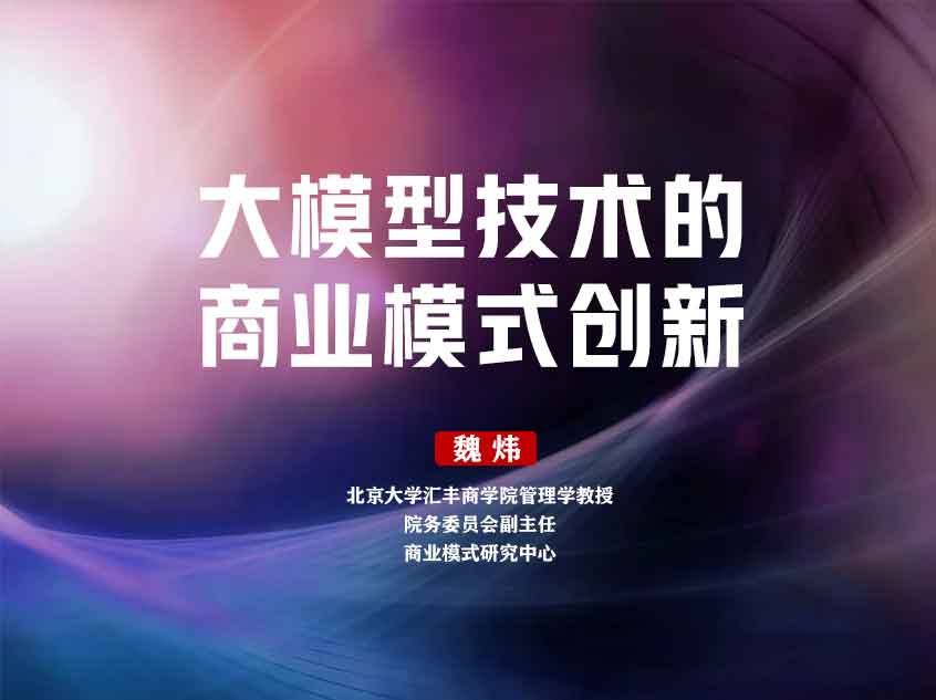 魏炜：《大模型技术的商业模式创新》