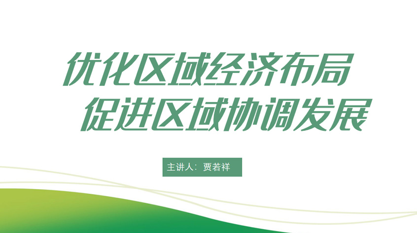 贾若祥：优化区域经济布局 促进区域协调发展