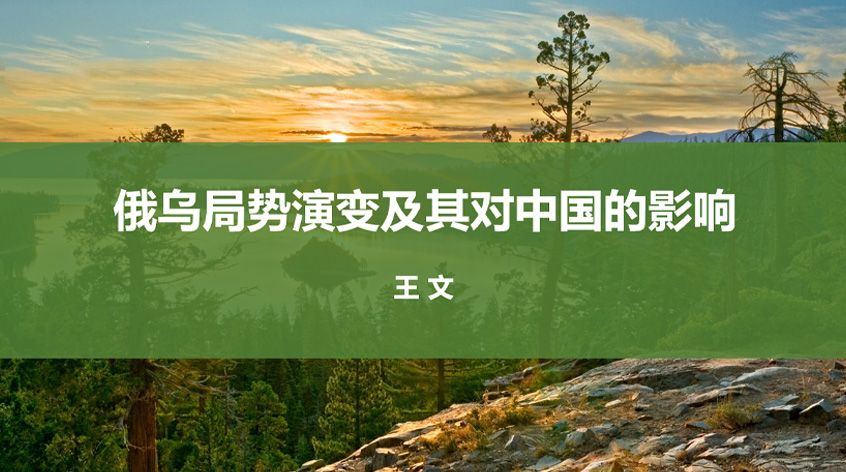 王文《俄乌局势演变及其对中国的影响》