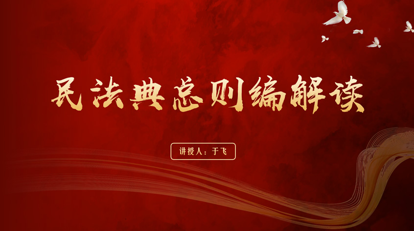 于飞：民法典总则编解读