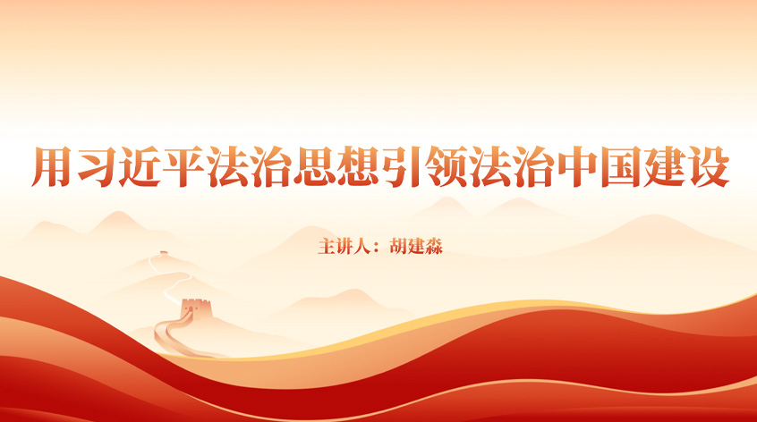 胡建淼：《用习近平法治思想引领法治中国建设》